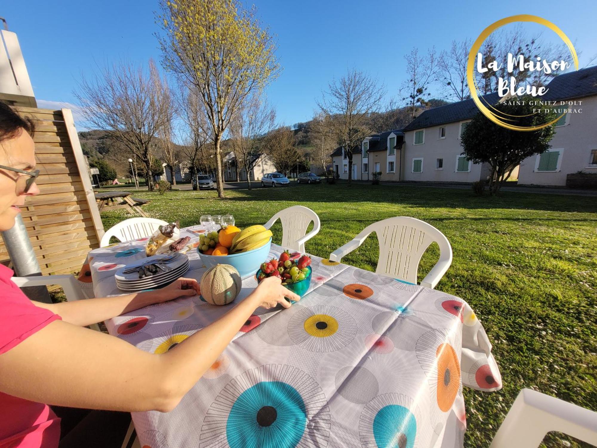 La Maison Bleue, Village Vacances, Piscine, Parking Saint-Geniez-dʼOlt Eksteriør bilde